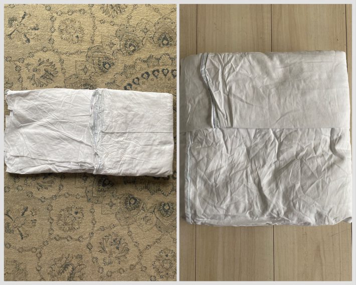 ギュッと圧縮された白ウエス