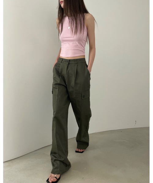 センタープレス ローライズ スラックス