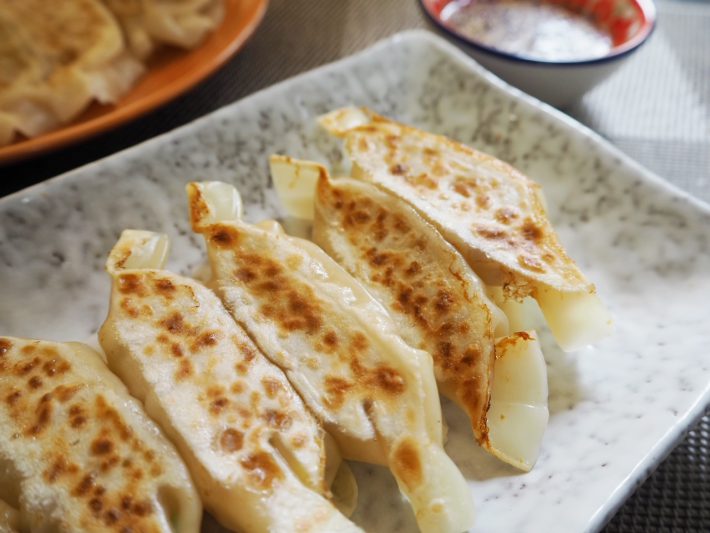 あっという間に焼き餃子が完成