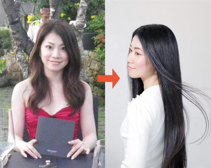 髪がボロボロだった頃の私→最近の私