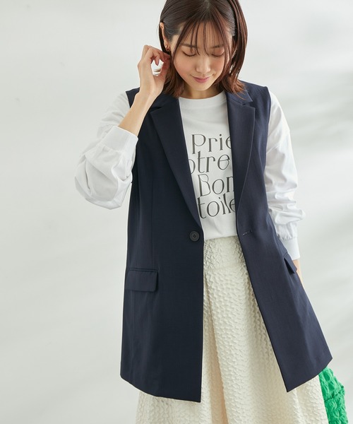 スリーブレスジャケット　ジレ