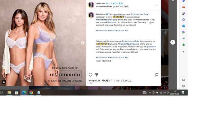 下着広告のハイディとレニ