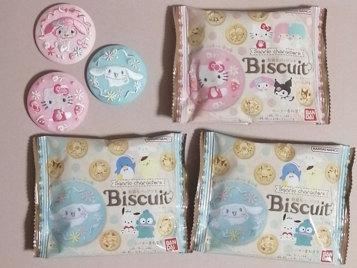 サンリオ　缶バッジ　ビスケット