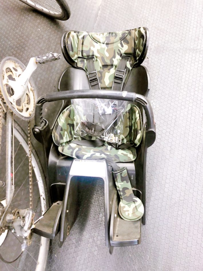 子どもの乗せ椅子は自転車店で外してもらった