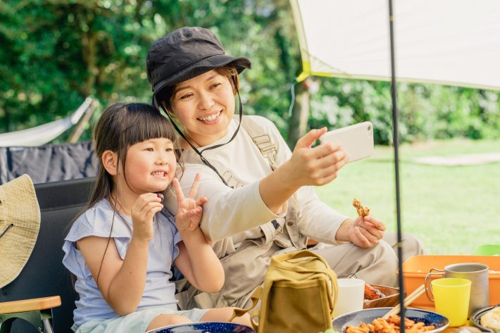 親子の写真