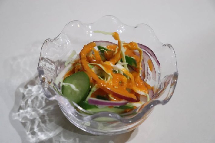 サラダにかけた