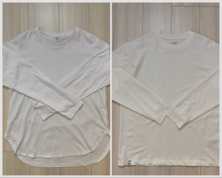 左：ユニクロ　右：ワークマン