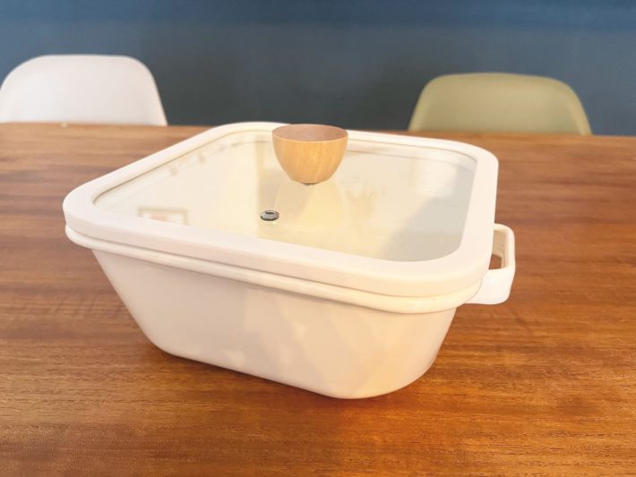 IH・ガス火 保存もできる ホーロー角型鍋