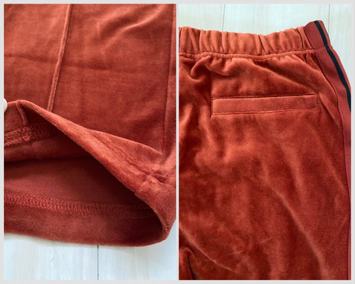 ワークマン「ベロアトラックストレートパンツ」（税込1900円）