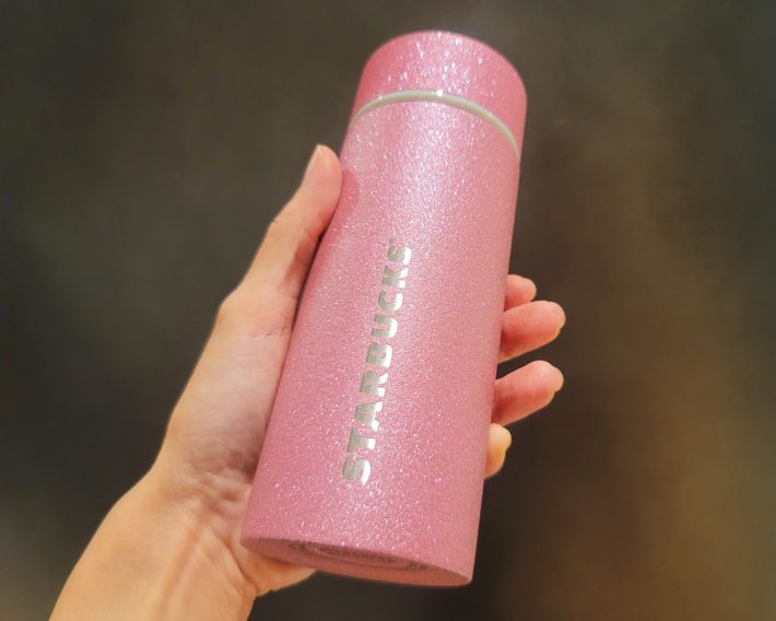 「ステンレスボトルグリッターピンク355ml」（3700円）