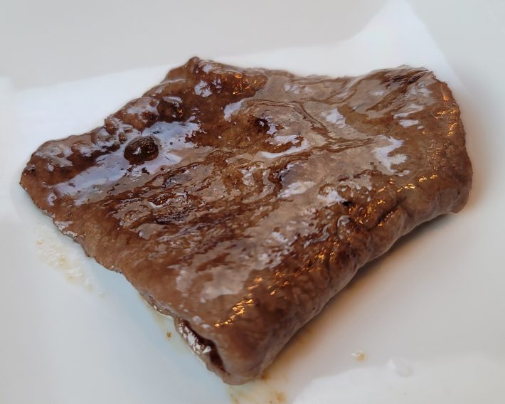 こんがり焼いてしまうと、肉質がパサパサになってしまいます