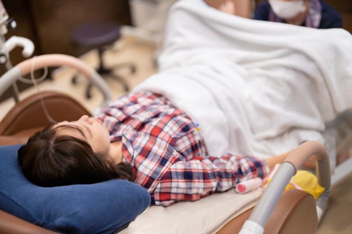 出産に備える妊婦