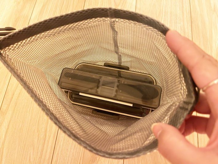 長方形のランチボックスがすっぽり収まる