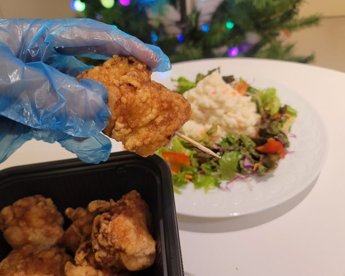 ツリーの形が安定しにくい場合は、楊枝を使えば解決します