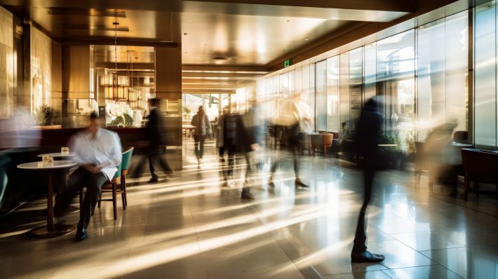 ホテルのロビーラウンジ