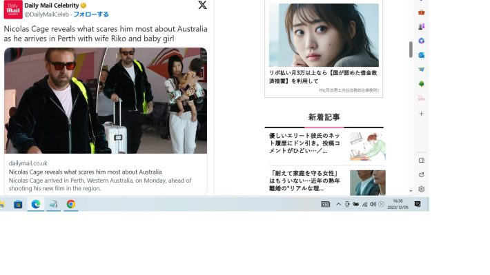 妻のリコさんや娘ともに撮影地に到着したニコラス