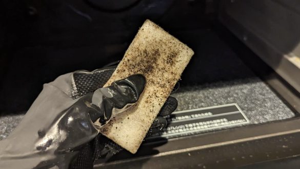 電子レンジの中