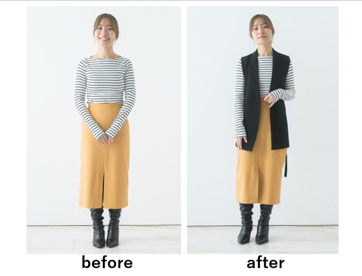 筆者の私服1・before／after