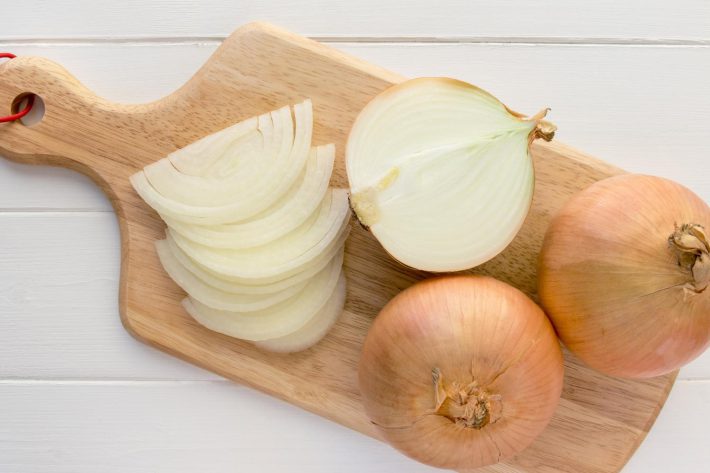 カットされた玉ねぎ