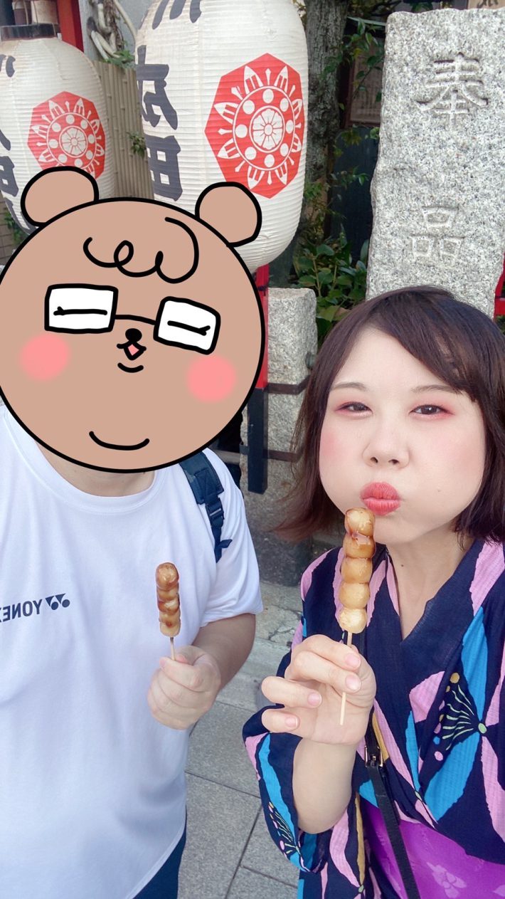 とっても優しい旦那さんと、やぎゅうさんの２ショット