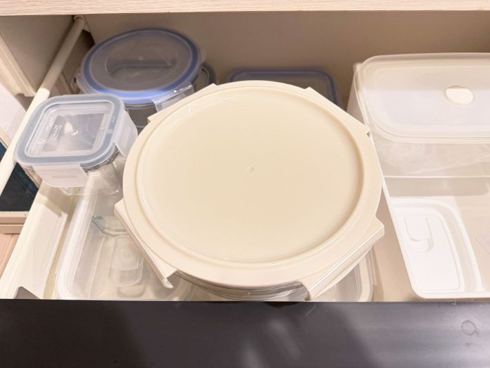 フタをしたまま収納ができて見た目もスッキリ