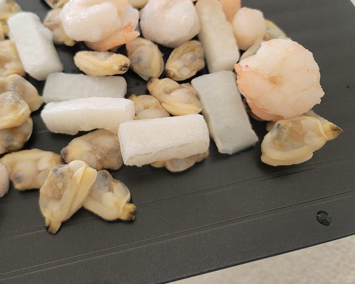 30分後の状態。ドリップがほとんど出ることなく解凍ができる