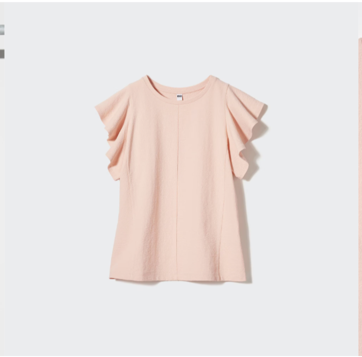 Uniqlo_ラッフルスリーブT