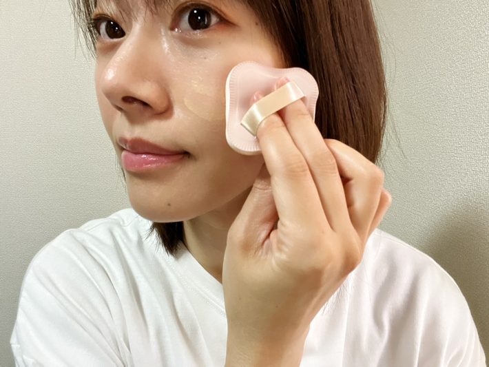 ファンデーションが染みこみにくいパフ