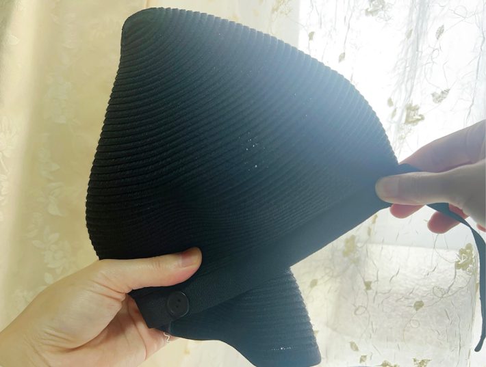 無印「UVカット 洗えてたためる キャスケット」