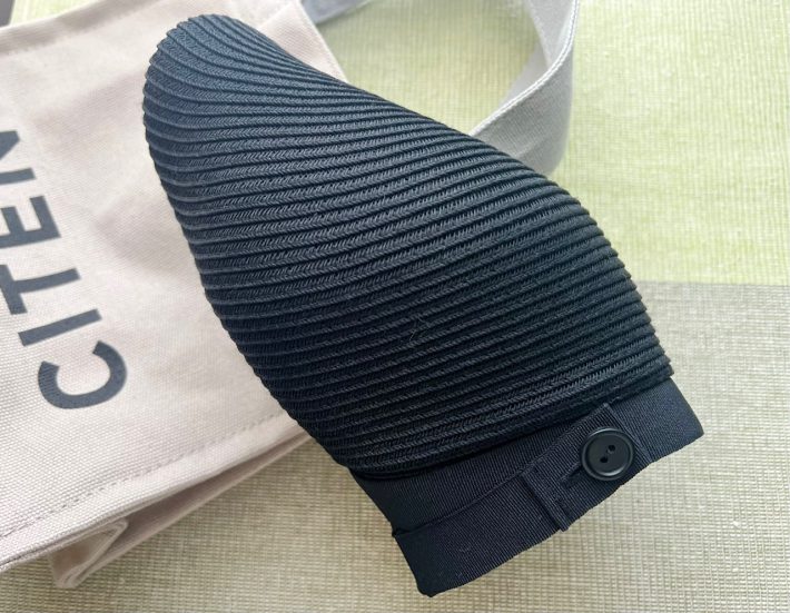 無印「UVカット 洗えてたためる キャスケット」