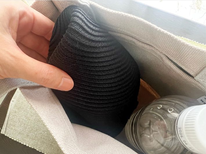 無印「UVカット 洗えてたためる キャスケット」