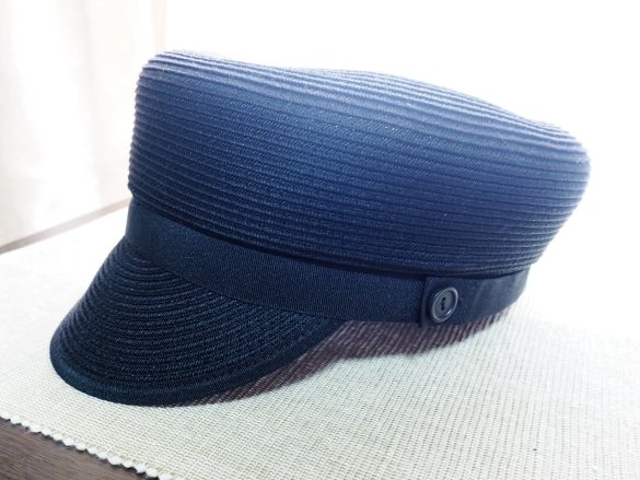 無印「UVカット 洗えてたためる キャスケット」