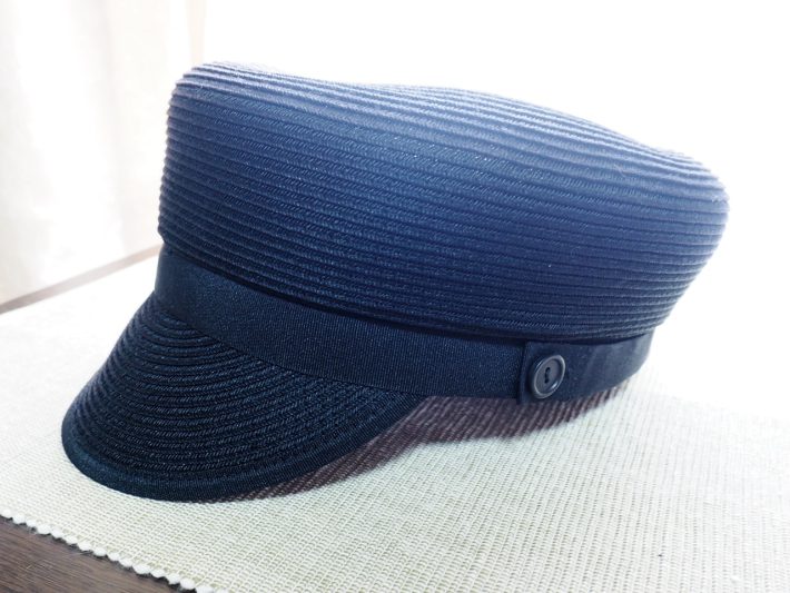 無印「UVカット 洗えてたためる キャスケット」