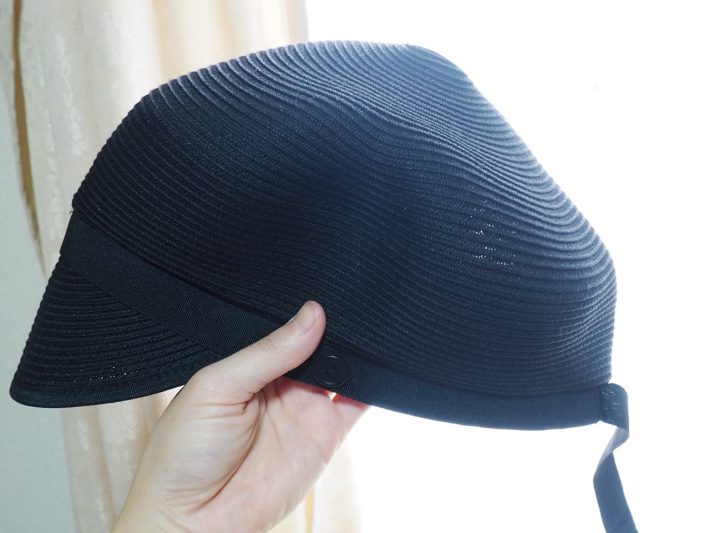 無印「UVカット 洗えてたためる キャスケット」