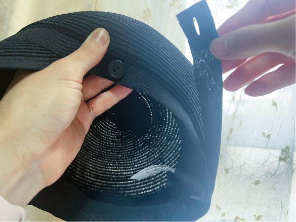 無印「UVカット 洗えてたためる キャスケット」