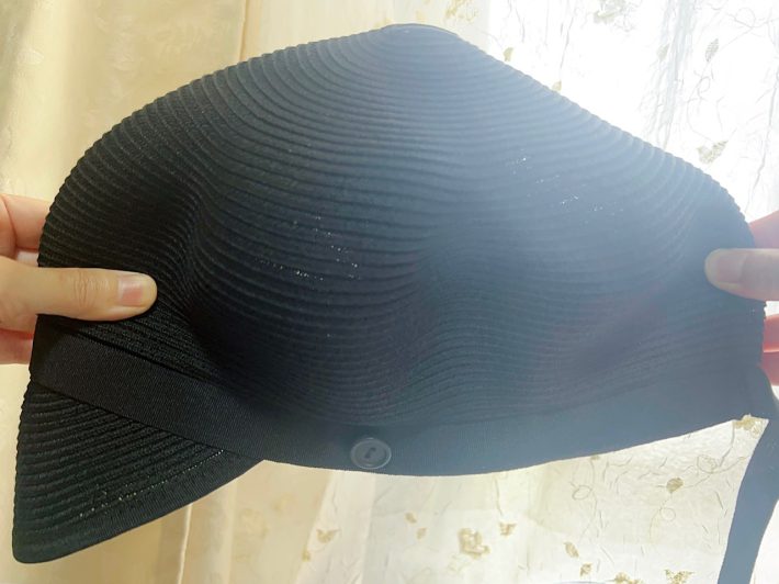 無印「UVカット 洗えてたためる キャスケット」