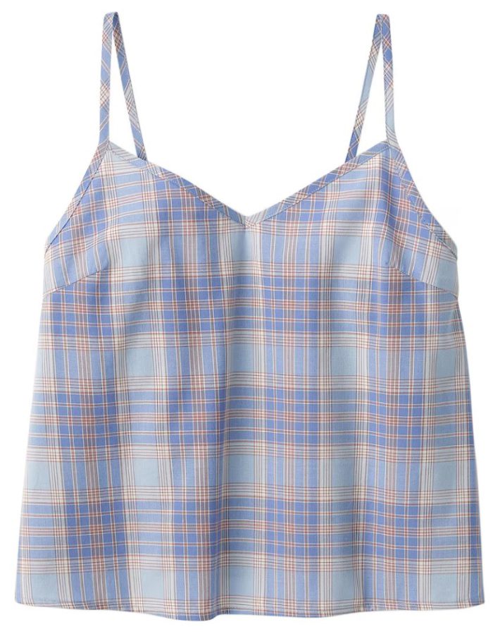 婦人　マドラスチェックキャミソール（画像：無印良品公式サイトより　1,290円）