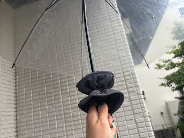 傘を開いたところ