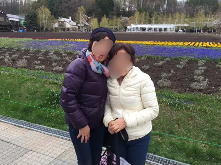 治療を終えて母と