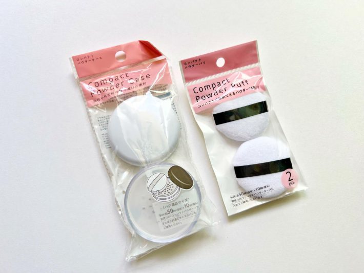 パウダーケースと一緒に購入したパフ2個セット