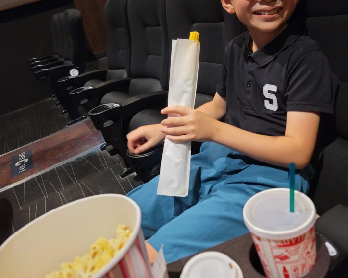 映画館でにっこり