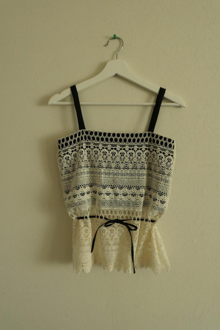 完成したキャミソール