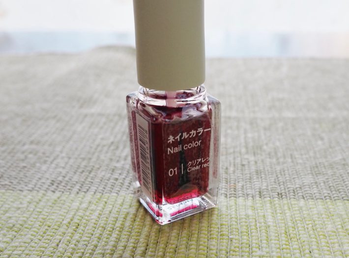 無印良品「ネイルカラー 01/クリアレッド」