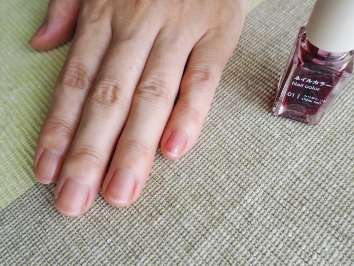 無印良品「ネイルカラー 01/クリアレッド」