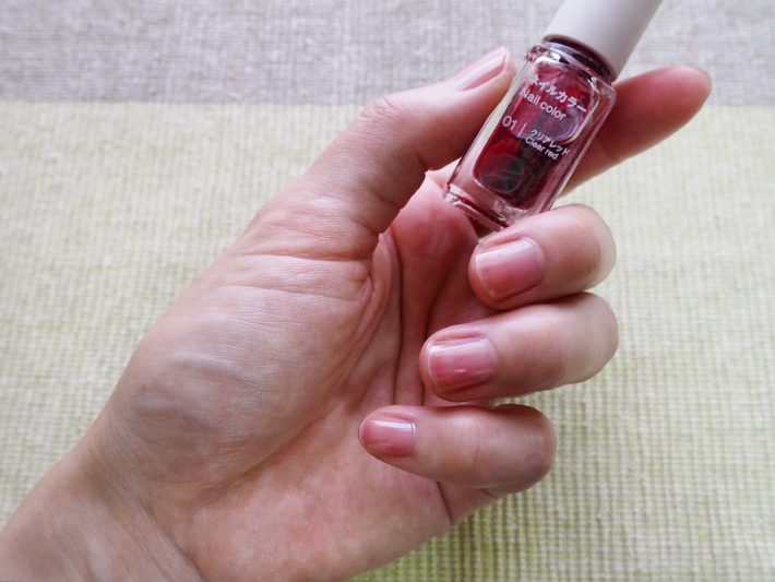 無印良品「ネイルカラー 01/クリアレッド」