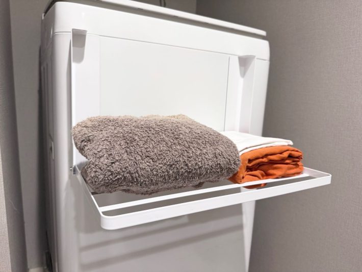 棚の大きさもちょうどよく、必要なものが無理なく置ける