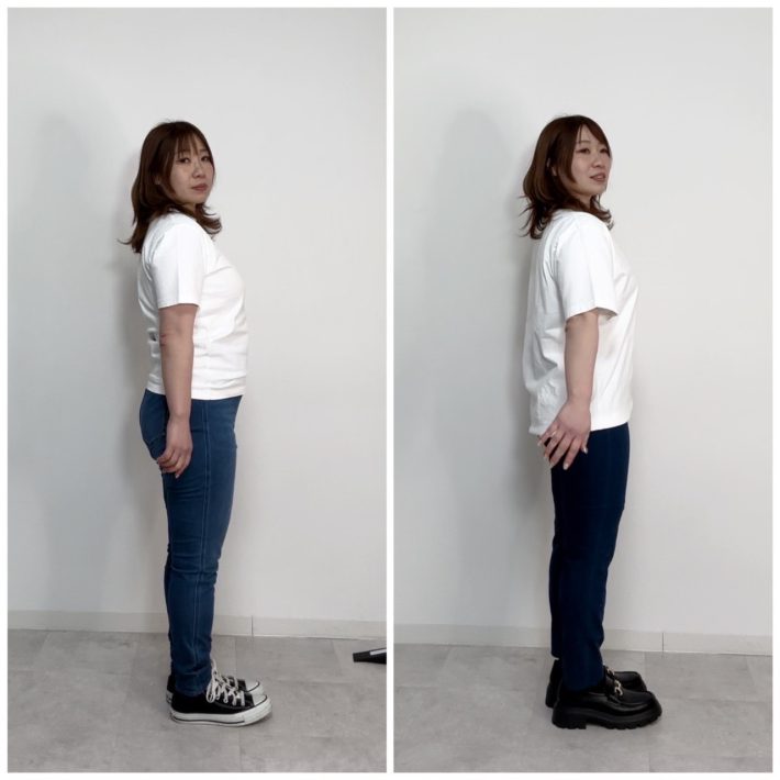 横から見てもすっきり