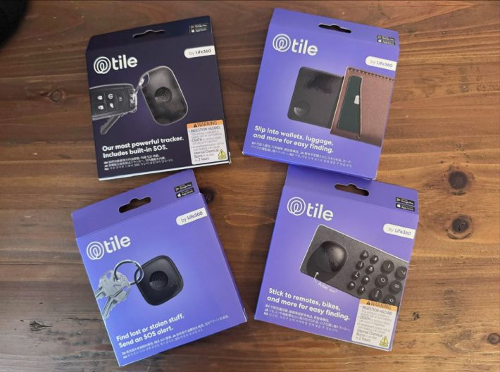 「Tile Mate」「Tile Slim」「Tile Sticker」「Tile Pro」の4種