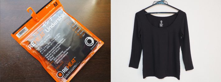 REHEAT ラウンドネック／八分袖