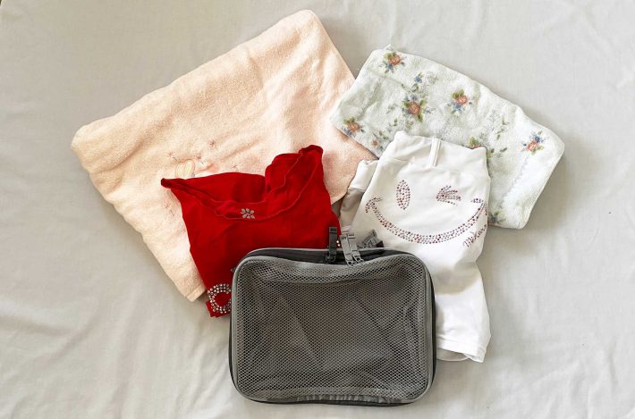 8 Sサイズには、バスタオル、フェイスタオル、ウエア類が収納できました